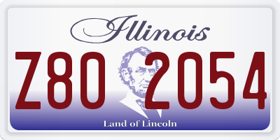IL license plate Z802054