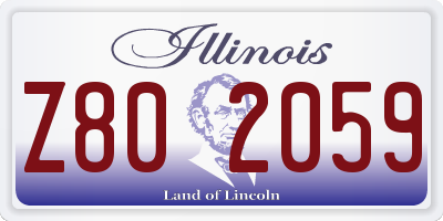 IL license plate Z802059