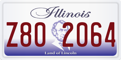 IL license plate Z802064