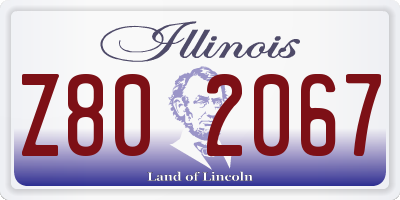 IL license plate Z802067