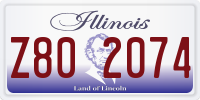 IL license plate Z802074