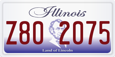 IL license plate Z802075