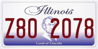 IL license plate Z802078