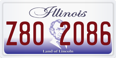 IL license plate Z802086
