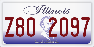 IL license plate Z802097