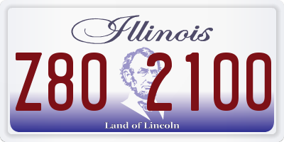 IL license plate Z802100