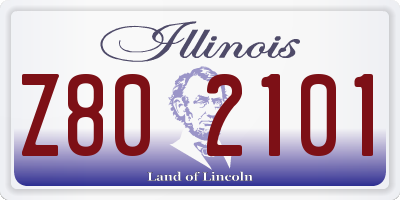 IL license plate Z802101