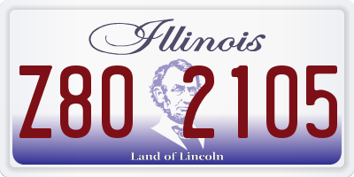 IL license plate Z802105