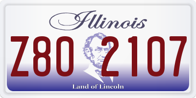 IL license plate Z802107