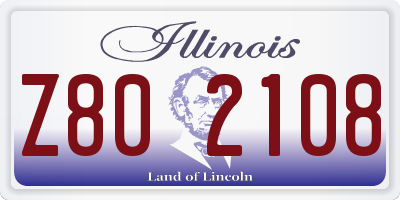 IL license plate Z802108