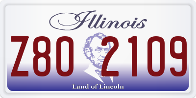 IL license plate Z802109