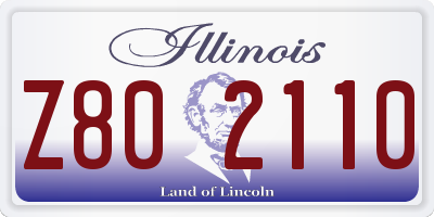 IL license plate Z802110