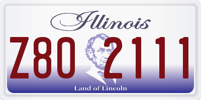 IL license plate Z802111