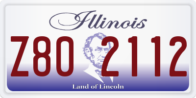 IL license plate Z802112