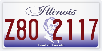 IL license plate Z802117