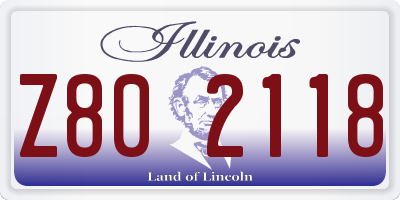 IL license plate Z802118