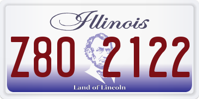 IL license plate Z802122