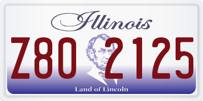 IL license plate Z802125