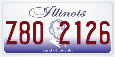 IL license plate Z802126