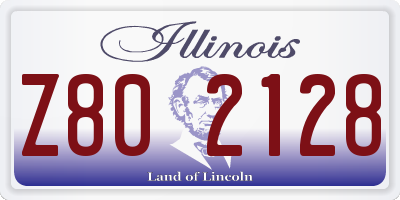 IL license plate Z802128