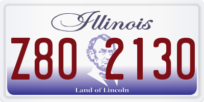 IL license plate Z802130