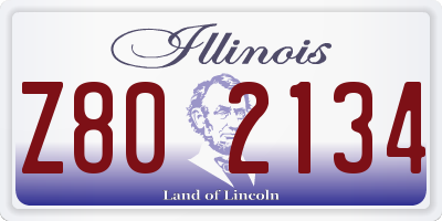 IL license plate Z802134