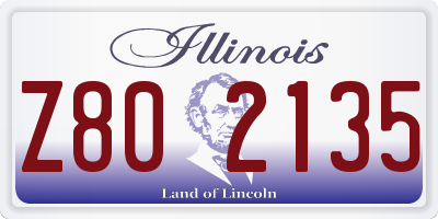 IL license plate Z802135