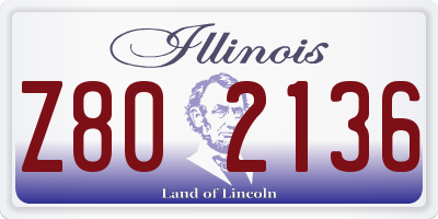 IL license plate Z802136
