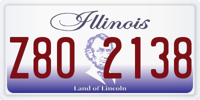 IL license plate Z802138