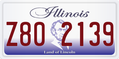 IL license plate Z802139