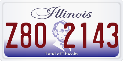 IL license plate Z802143