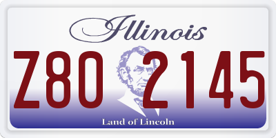 IL license plate Z802145
