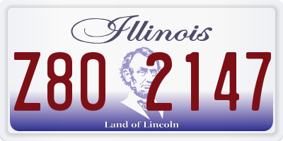 IL license plate Z802147