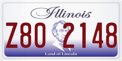 IL license plate Z802148