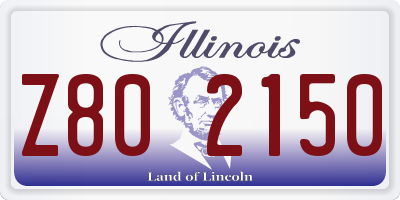 IL license plate Z802150