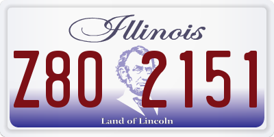 IL license plate Z802151