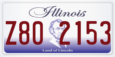 IL license plate Z802153