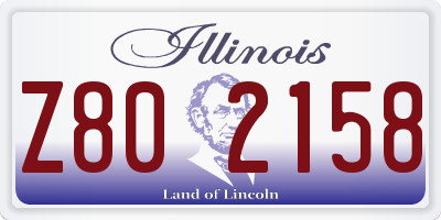IL license plate Z802158