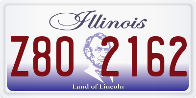 IL license plate Z802162