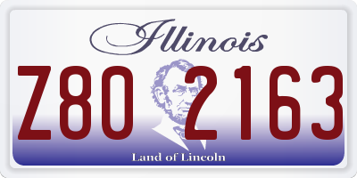 IL license plate Z802163