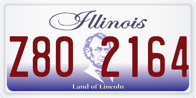 IL license plate Z802164