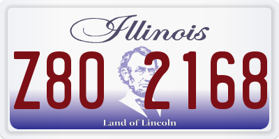 IL license plate Z802168