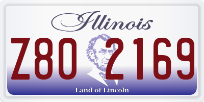 IL license plate Z802169