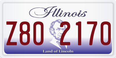 IL license plate Z802170