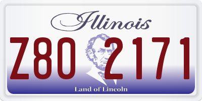 IL license plate Z802171