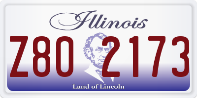 IL license plate Z802173