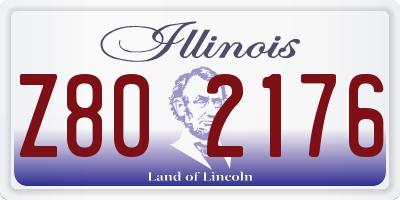 IL license plate Z802176