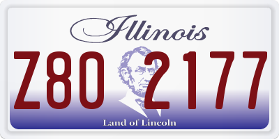 IL license plate Z802177