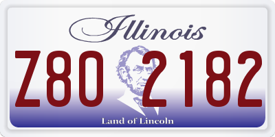 IL license plate Z802182