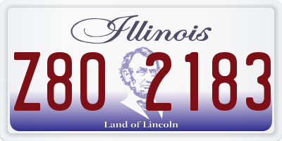 IL license plate Z802183